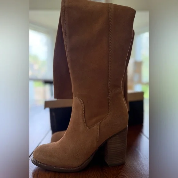 🆕 Kelsi Dagger Suede Over-the-Knee Boots - Logan - Chestnut - Oil Cow Suede - Picture 5 of 16